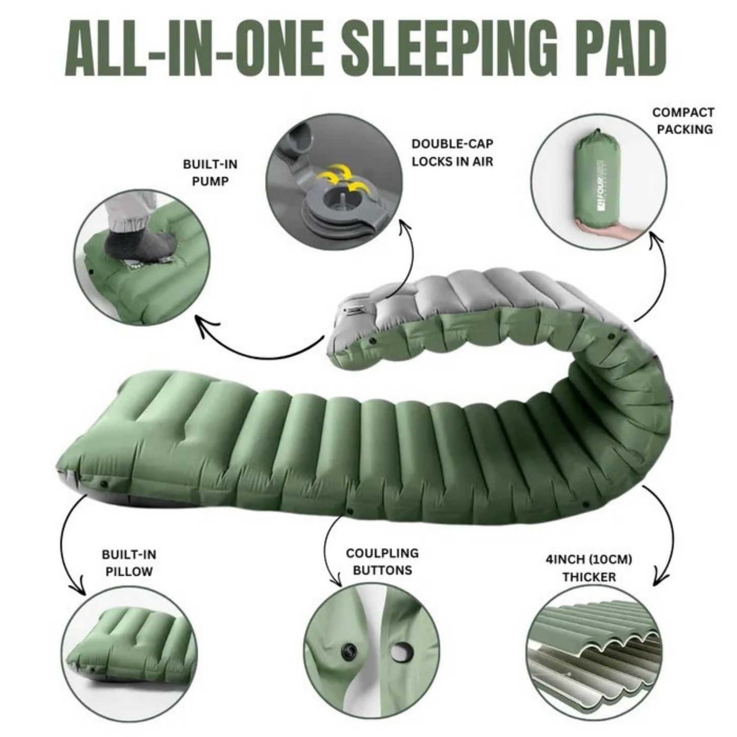 GreenCloud Air Sleeping Pad with Built-In Pump™